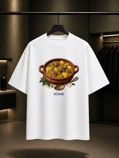 Iğdır Bozbaş baskılı beyaz t-shirt