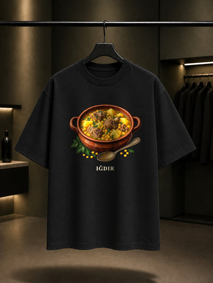 Iğdır Bozbaş baskılı siyah t-shirt