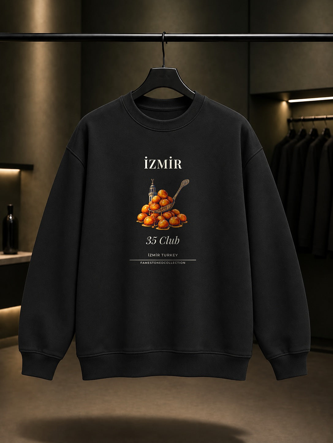İzmir Lokma 35 Club Sweatshirt Siyah