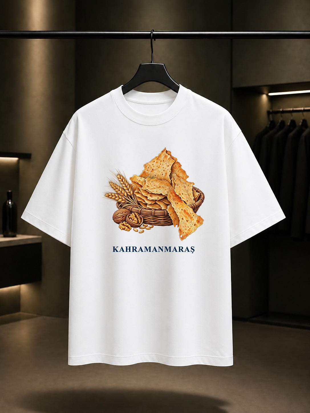 Kahramanmaraş Maraş Tarhanası baskılı beyaz t-shirt