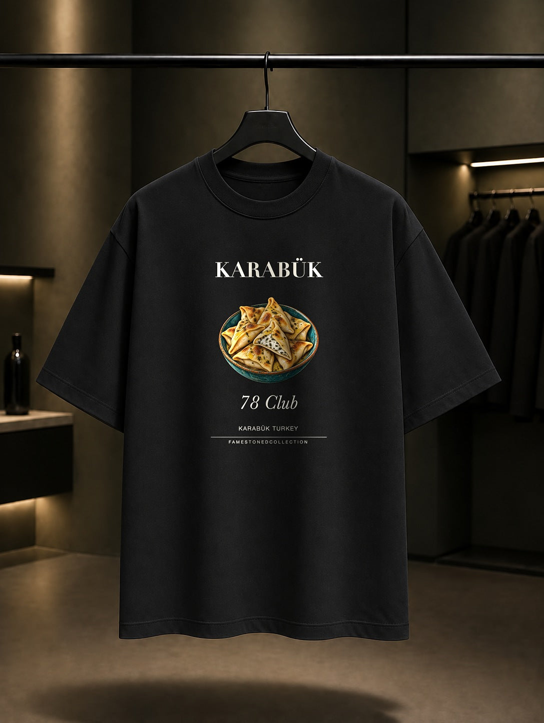 Karabük Perohi 78 Club baskılı siyah t-shirt