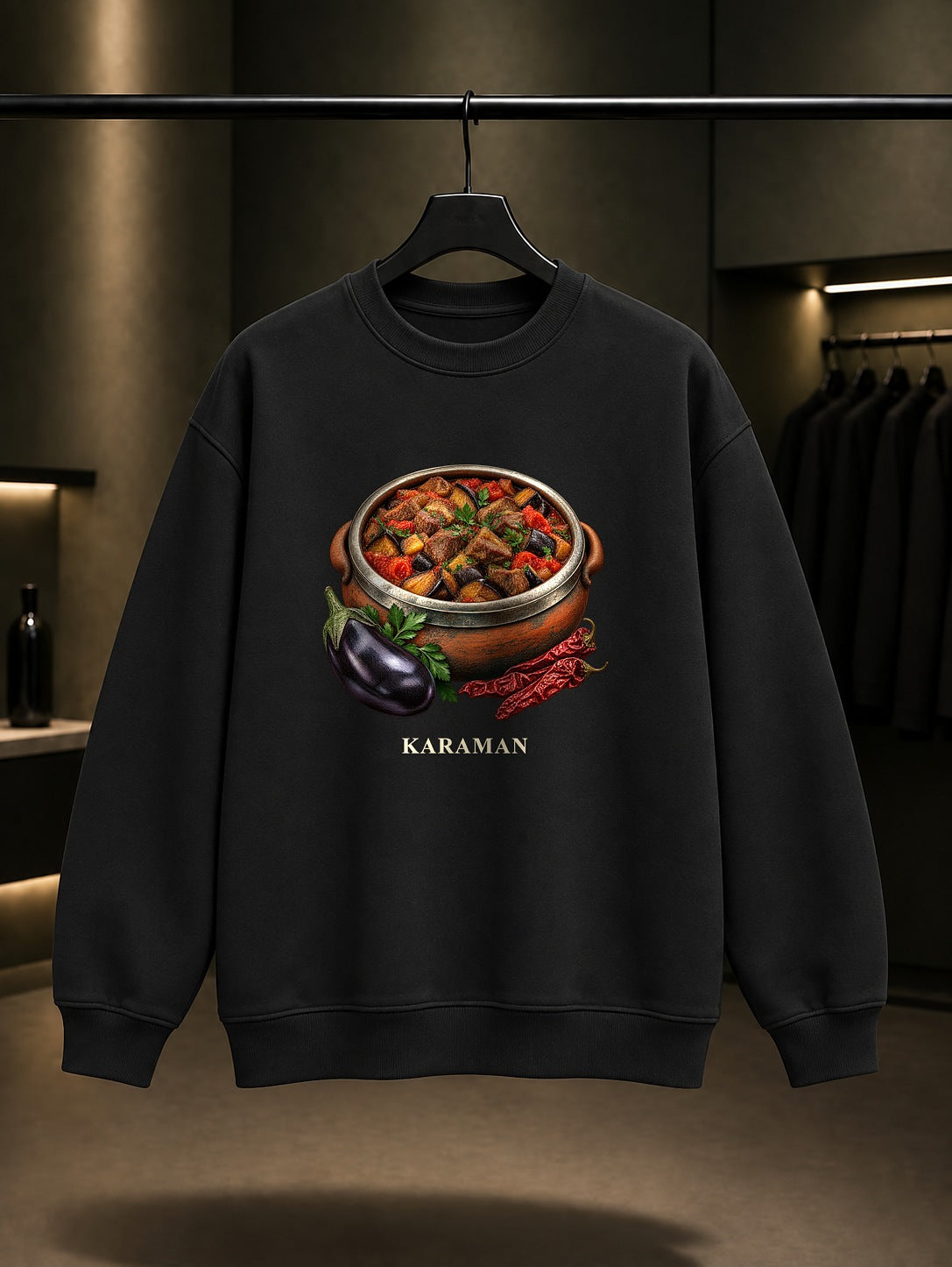 Karaman Çalla baskılı siyah sweatshirt