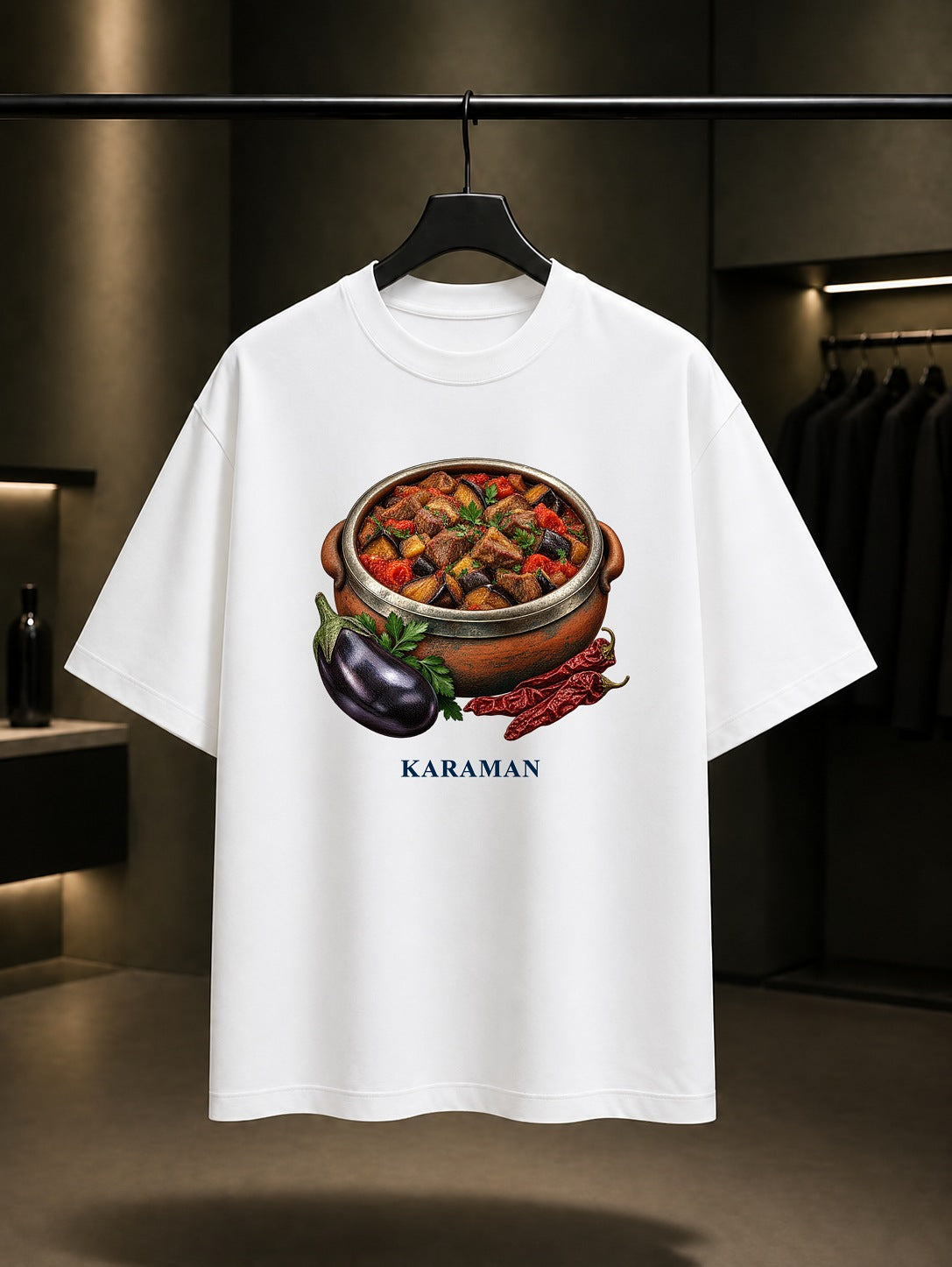 Karaman Çalla baskılı beyaz t-shirt