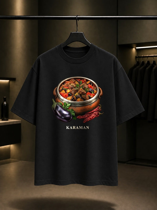 Karaman Çalla baskılı siyah t-shirt