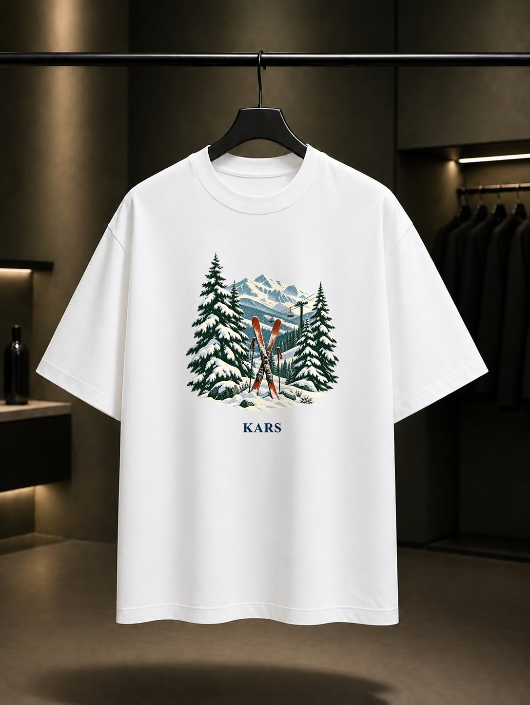 Kars Sarıkamış baskılı beyaz t-shirt