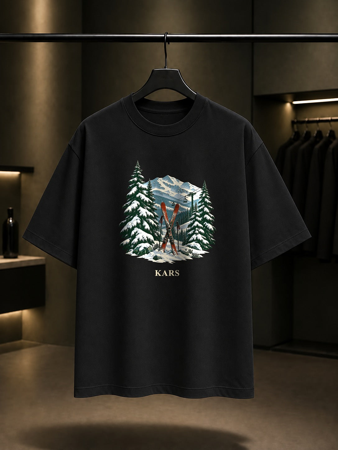Kars Sarıkamış baskılı siyah t-shirt