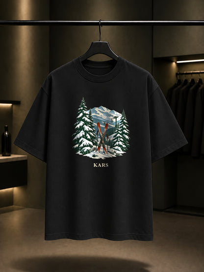 Kars Sarıkamış baskılı siyah t-shirt