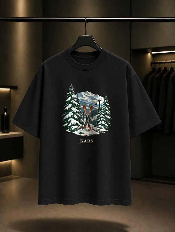 Kars Sarıkamış baskılı siyah t-shirt
