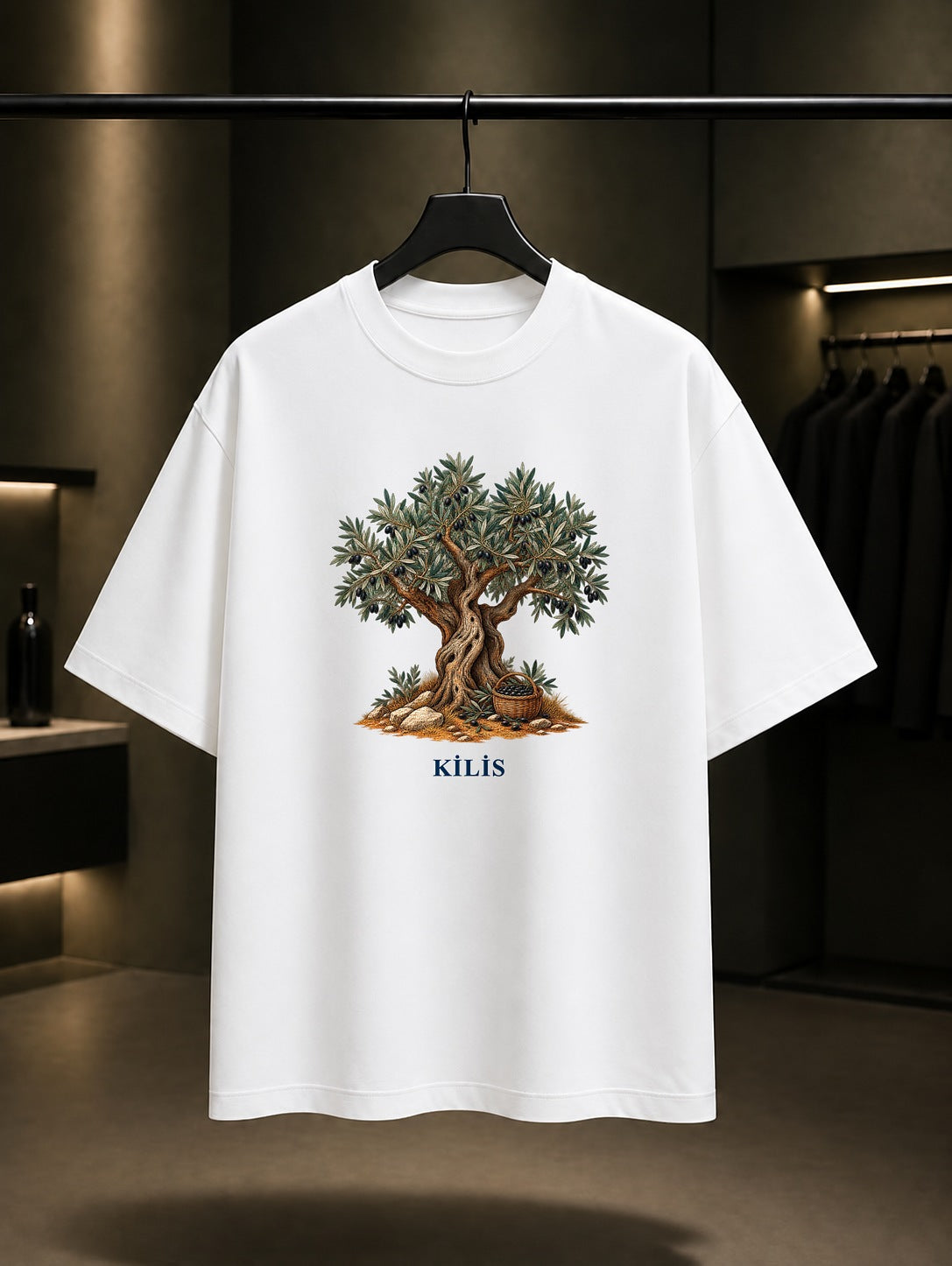 Kilis Zeytin baskılı beyaz t-shirt