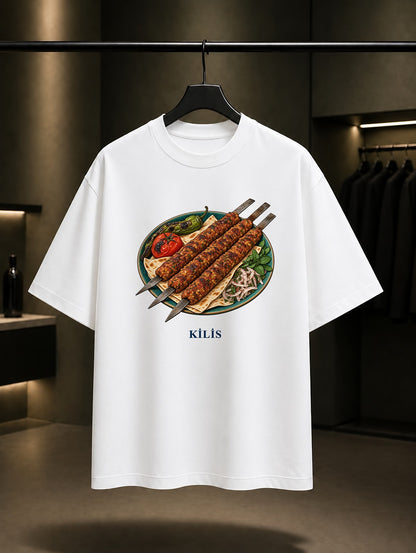 Kilis Oruk baskılı beyaz t-shirt
