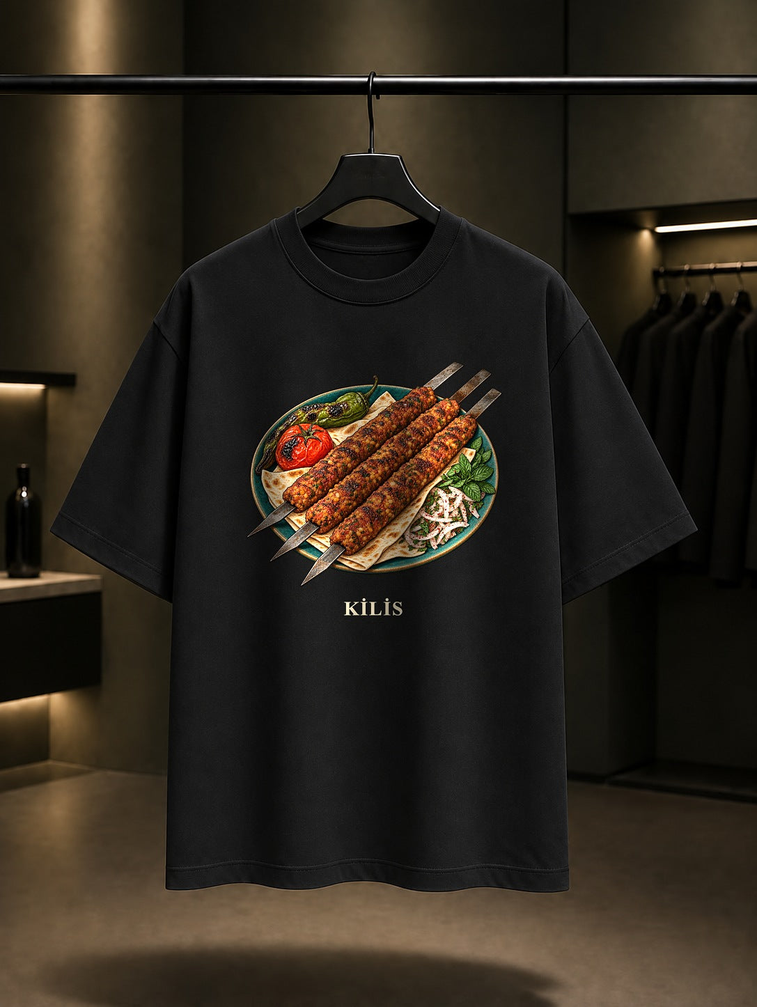 Kilis Oruk baskılı siyah t-shirt