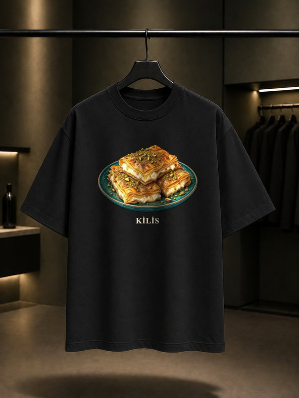 Kilis Katmeri baskılı siyah t-shirt