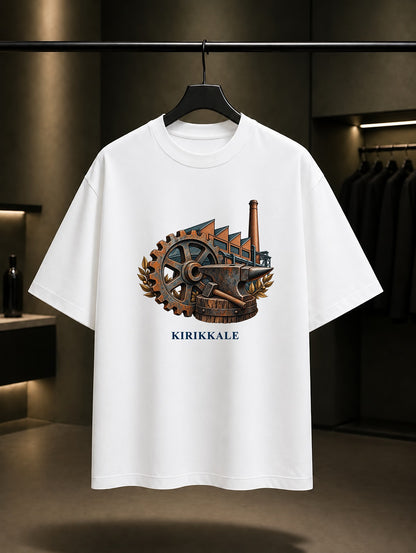 Kırıkkale Sanayi Mirası baskılı beyaz t-shirt