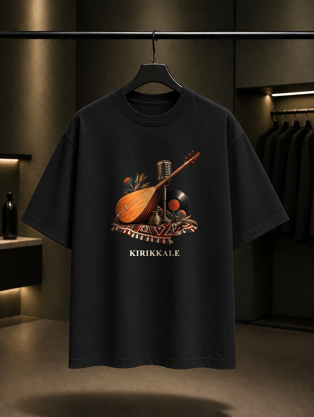 Kırıkkale Keskin Bozlak baskılı siyah t-shirt
