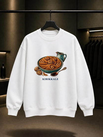 Kırıkkale Haside baskılı beyaz sweatshirt