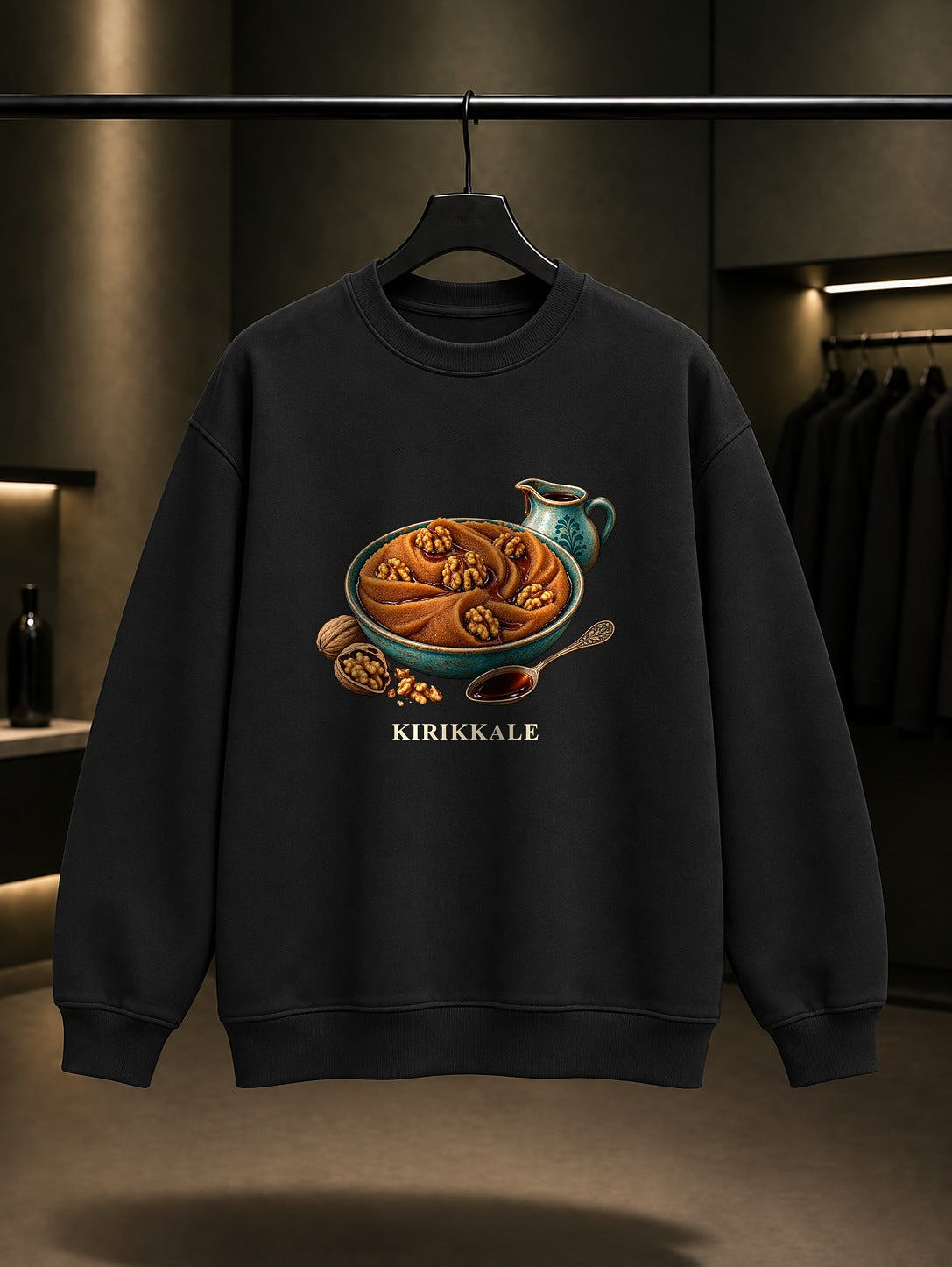 Kırıkkale Haside baskılı siyah sweatshirt