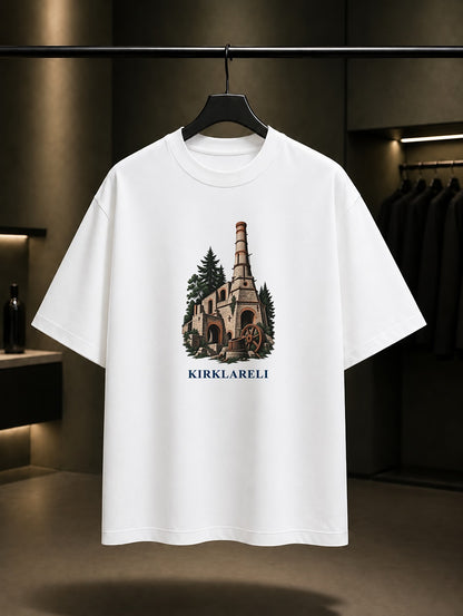 Kırklareli Fatih Demir Dökümhanesi baskılı beyaz t-shirt