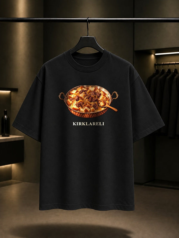 Kırklareli Papara baskılı siyah t-shirt