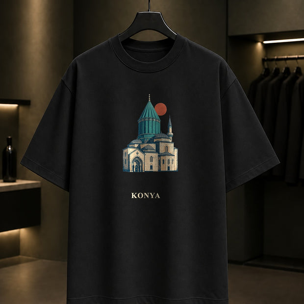 Konya Mevlana Müzesi Baskılı Unisex %100 Pamuk Tişört