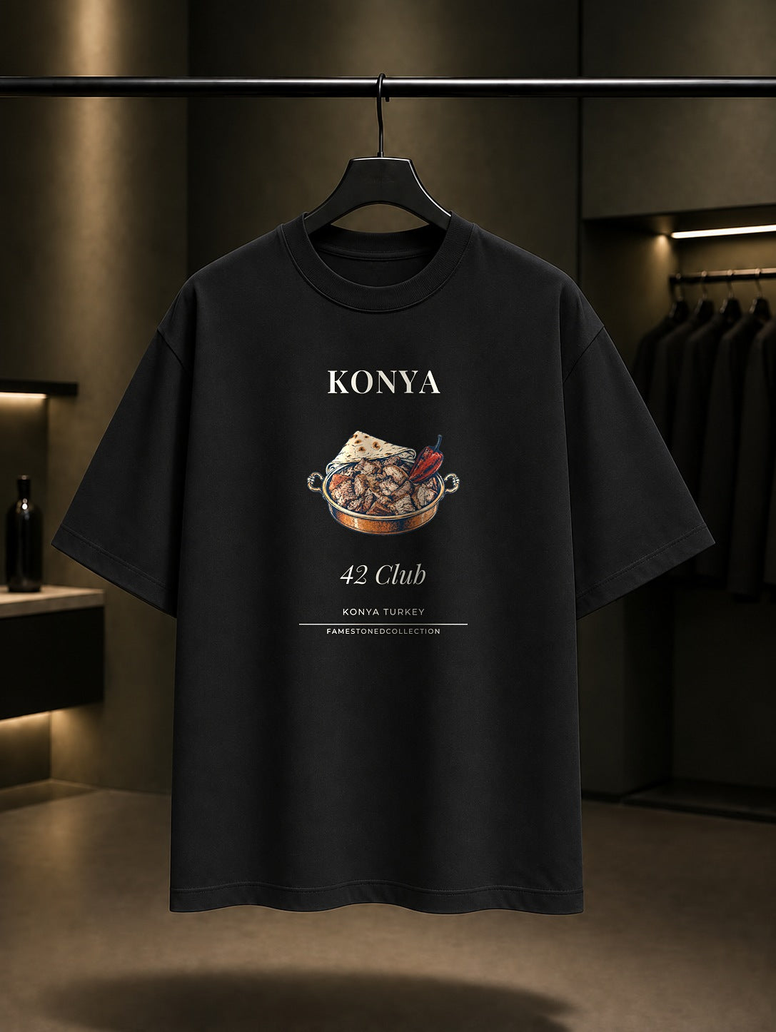 Konya Fırın Kebabı 42 Club Tişört Siyah