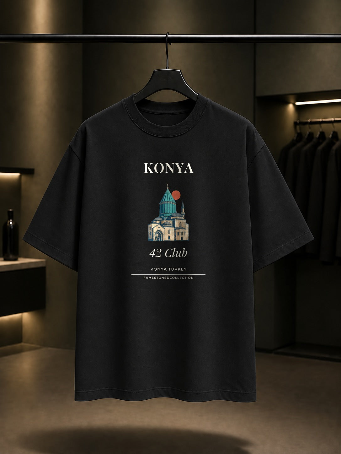 Konya Mevlana Müzesi 42 Club Tişört Siyah