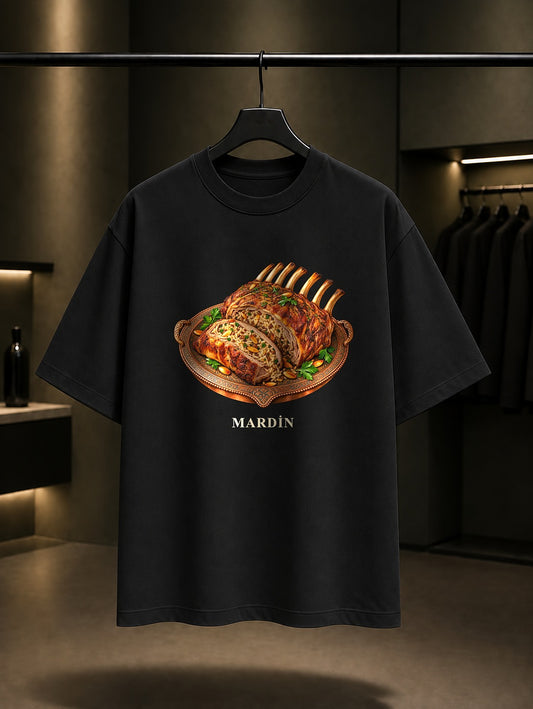 Mardin Kaburga Dolması baskılı siyah t-shirt