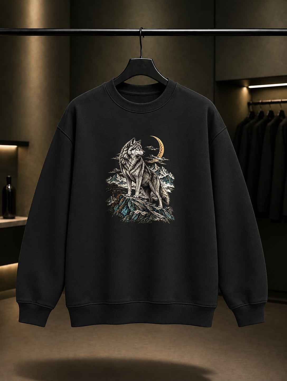 Bozkurt Baskılı Unisex %100 Pamuk Sweatshirt · Türk Mitolojisi
