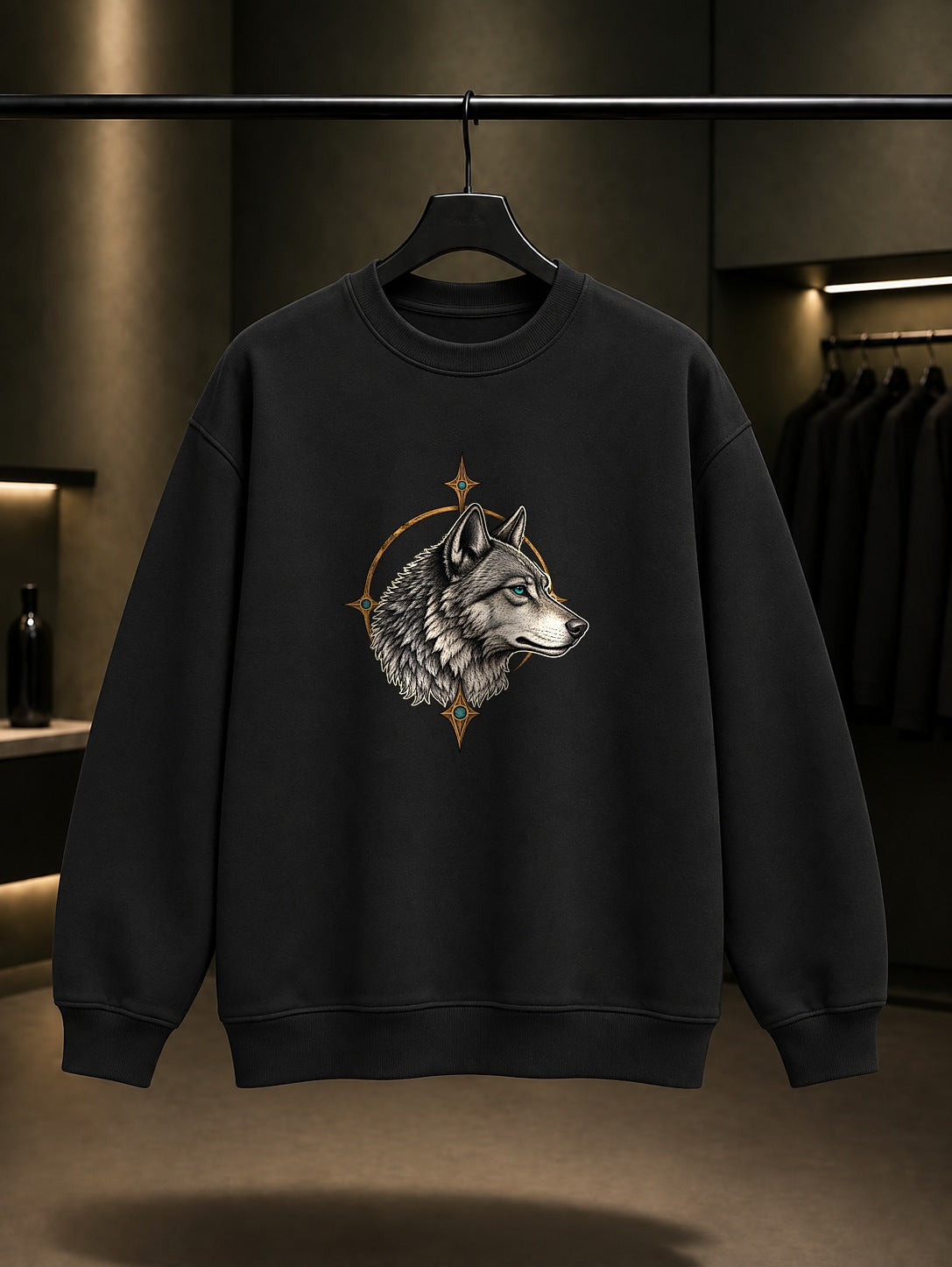 Mini Kurt Baskılı Unisex %100 Pamuk Sweatshirt · Türk Mitolojisi