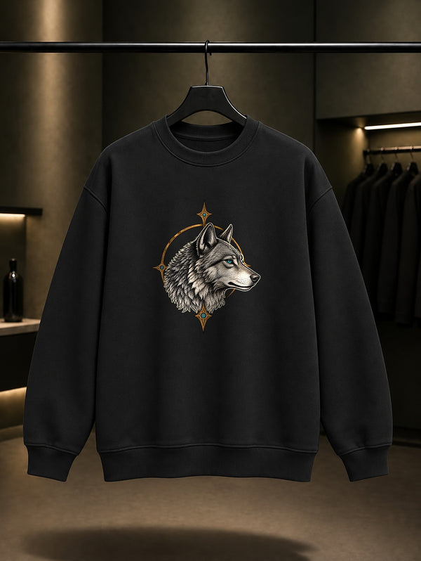 Mini Kurt Baskılı Unisex %100 Pamuk Sweatshirt · Türk Mitolojisi