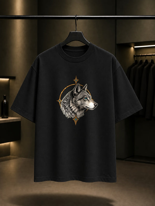 Mini Kurt Baskılı Unisex %100 Pamuk Tişört · Türk Mitolojisi