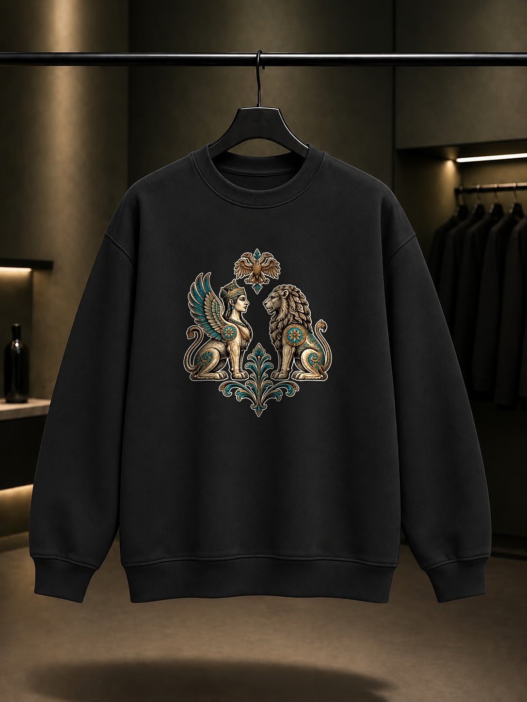 Selçuklu Muhafızı Baskılı Unisex %100 Pamuk Sweatshirt · Selçuklu Motifi