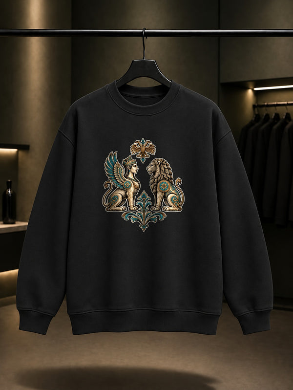 Selçuklu Muhafızı Baskılı Unisex %100 Pamuk Sweatshirt · Selçuklu Motifi