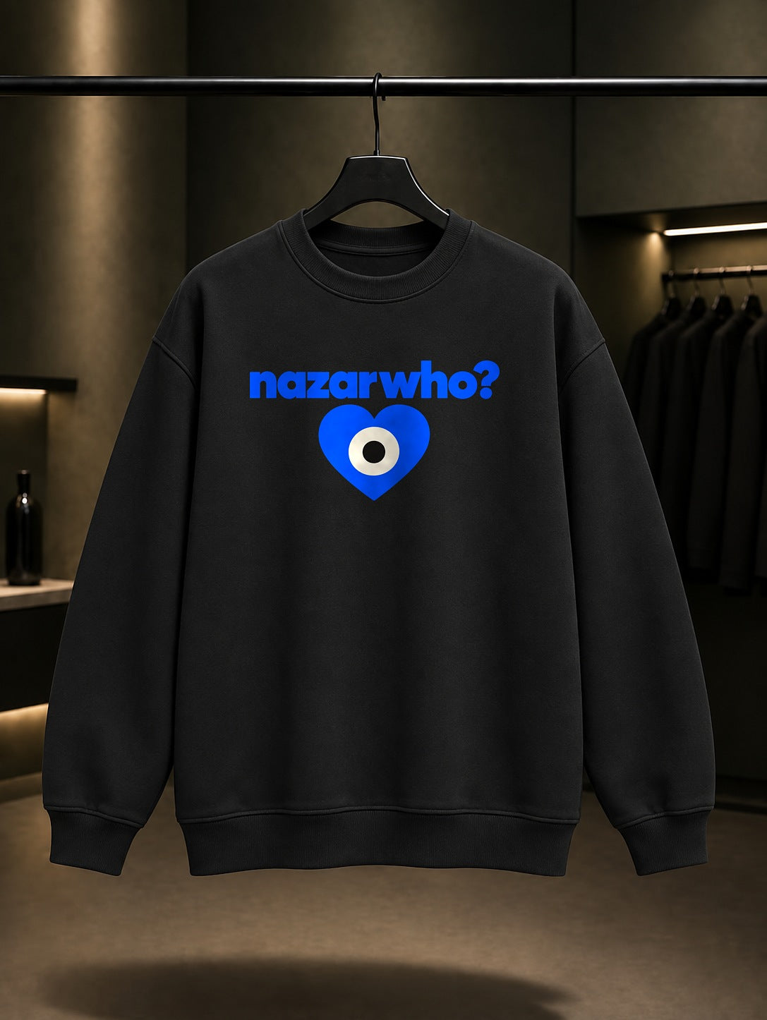 Nazar Kim Baskılı Unisex %100 Pamuk Sweatshirt · Nazar