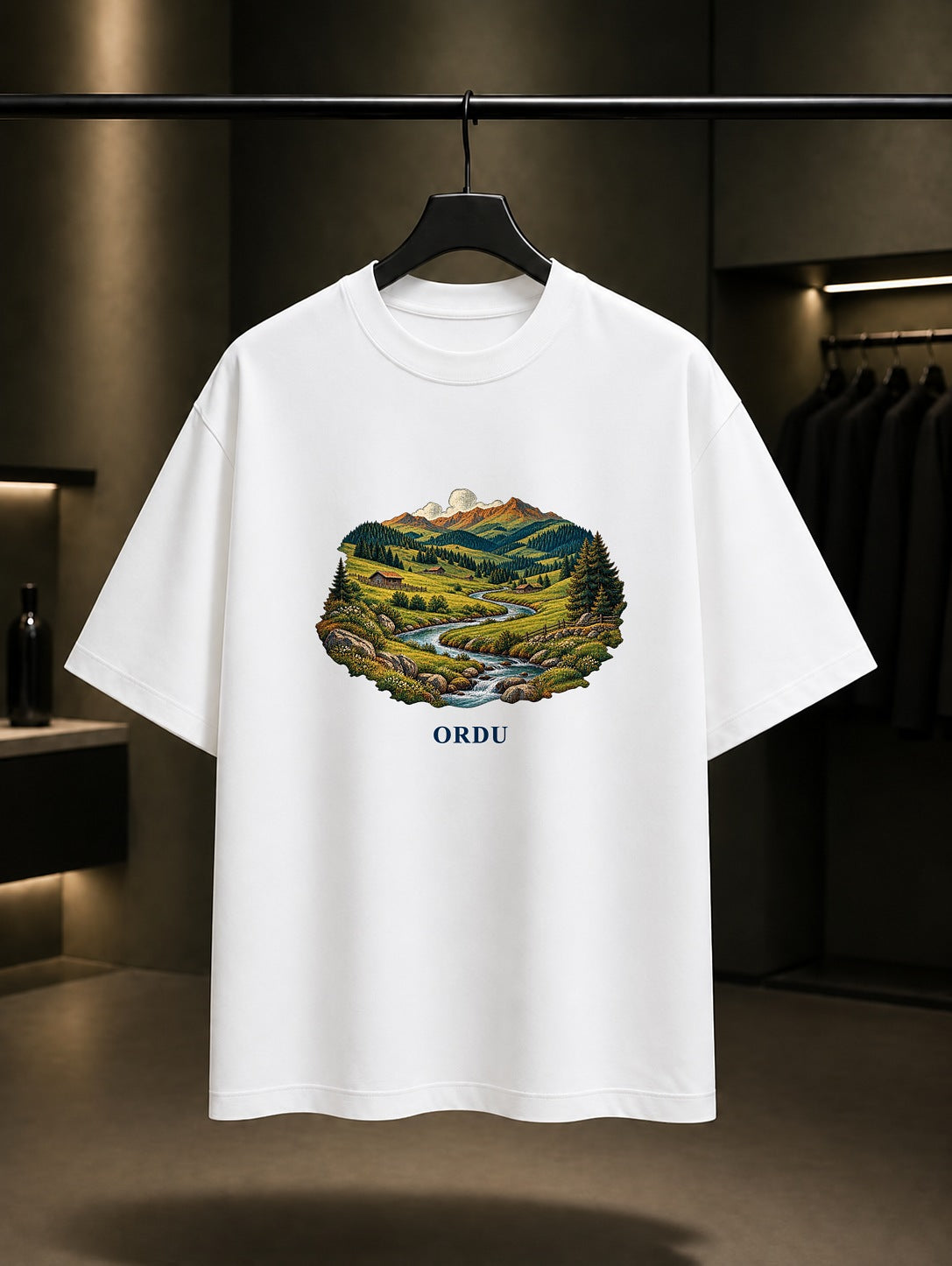 Ordu Perşembe Yaylası baskılı beyaz t-shirt