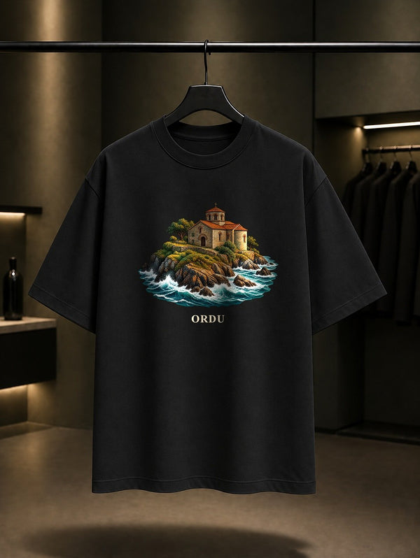 Ordu Yason Burnu baskılı siyah t-shirt
