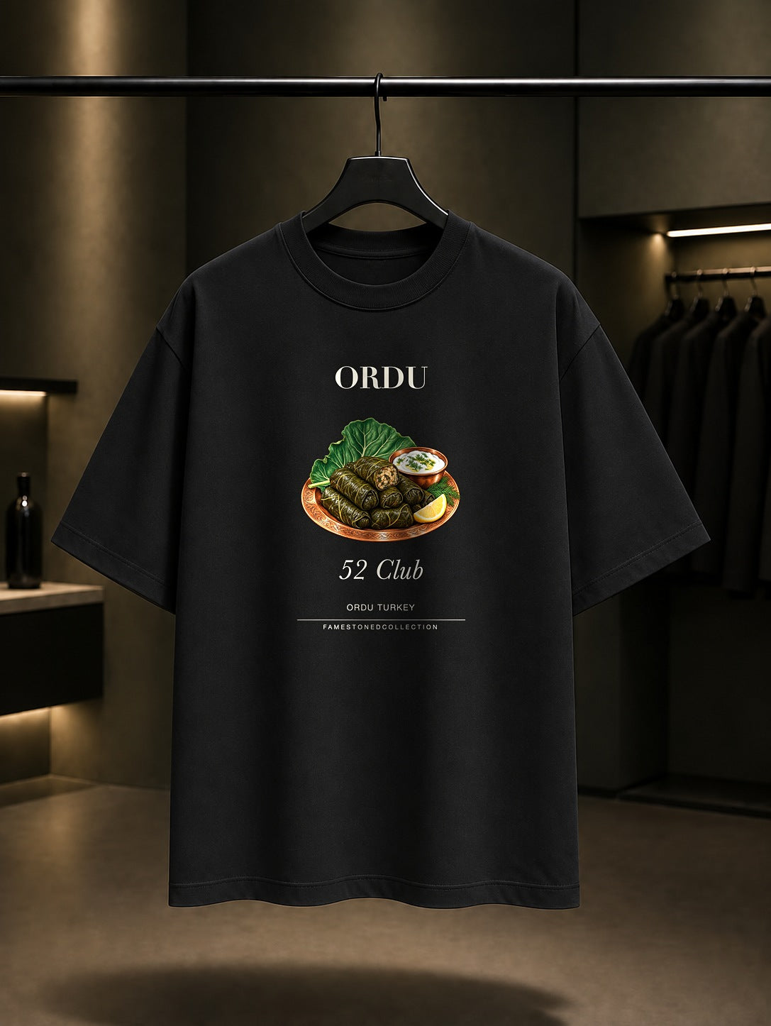 Ordu Karalahana Sarması 52 Club baskılı siyah t-shirt