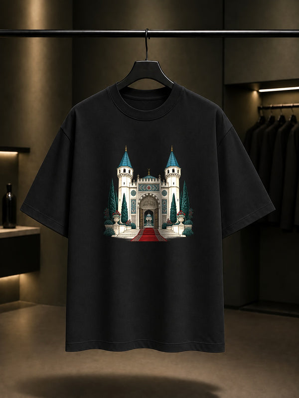 Saray Kapısı Baskılı Unisex %100 Pamuk Tişört · Osmanlı Motifi