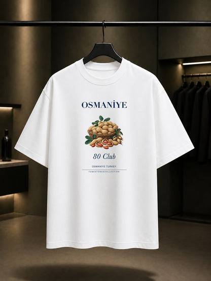 Osmaniye Yer Fıstığı 80 Club baskılı beyaz t-shirt
