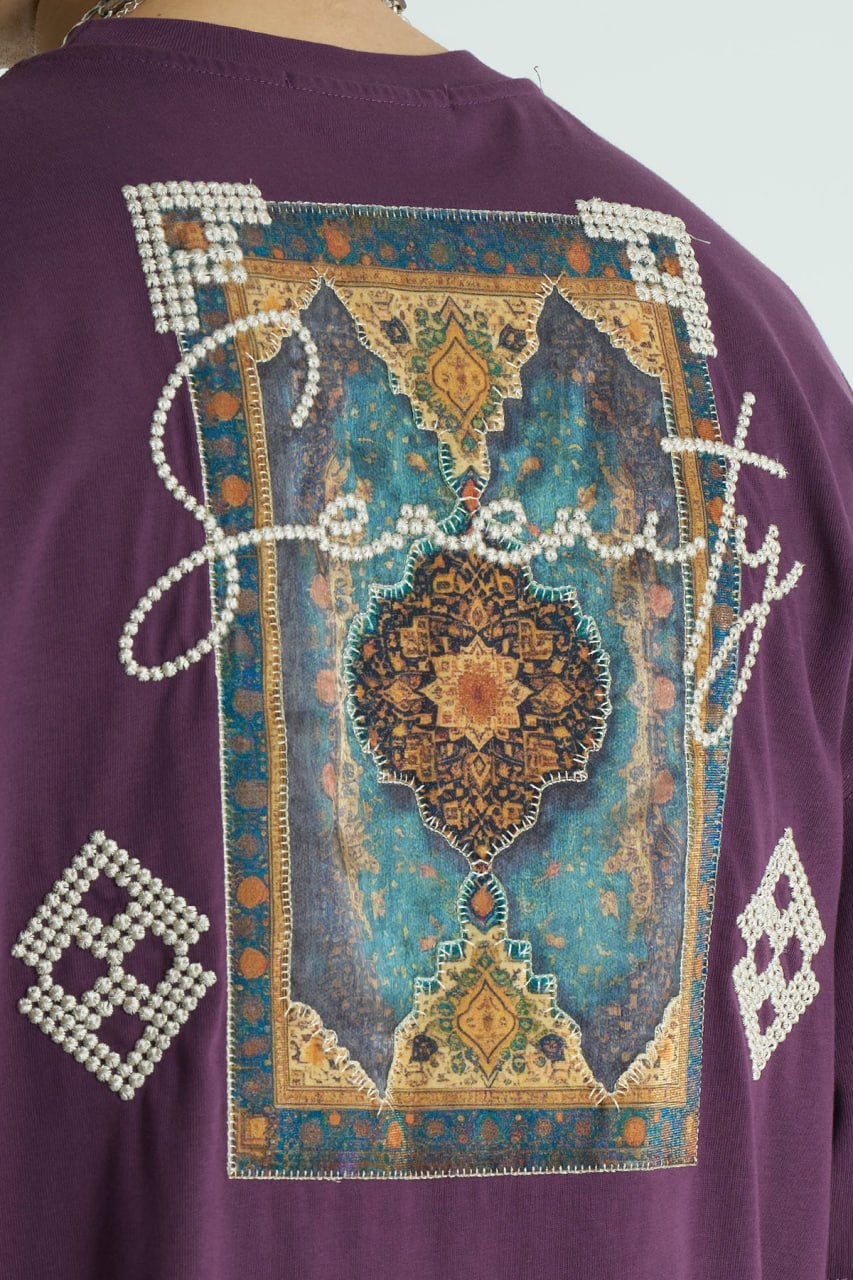 Motif Baskılı Ön Sol Logo - Sırt Baskılı Unisex %100 Pamuk Oversize T-shirt