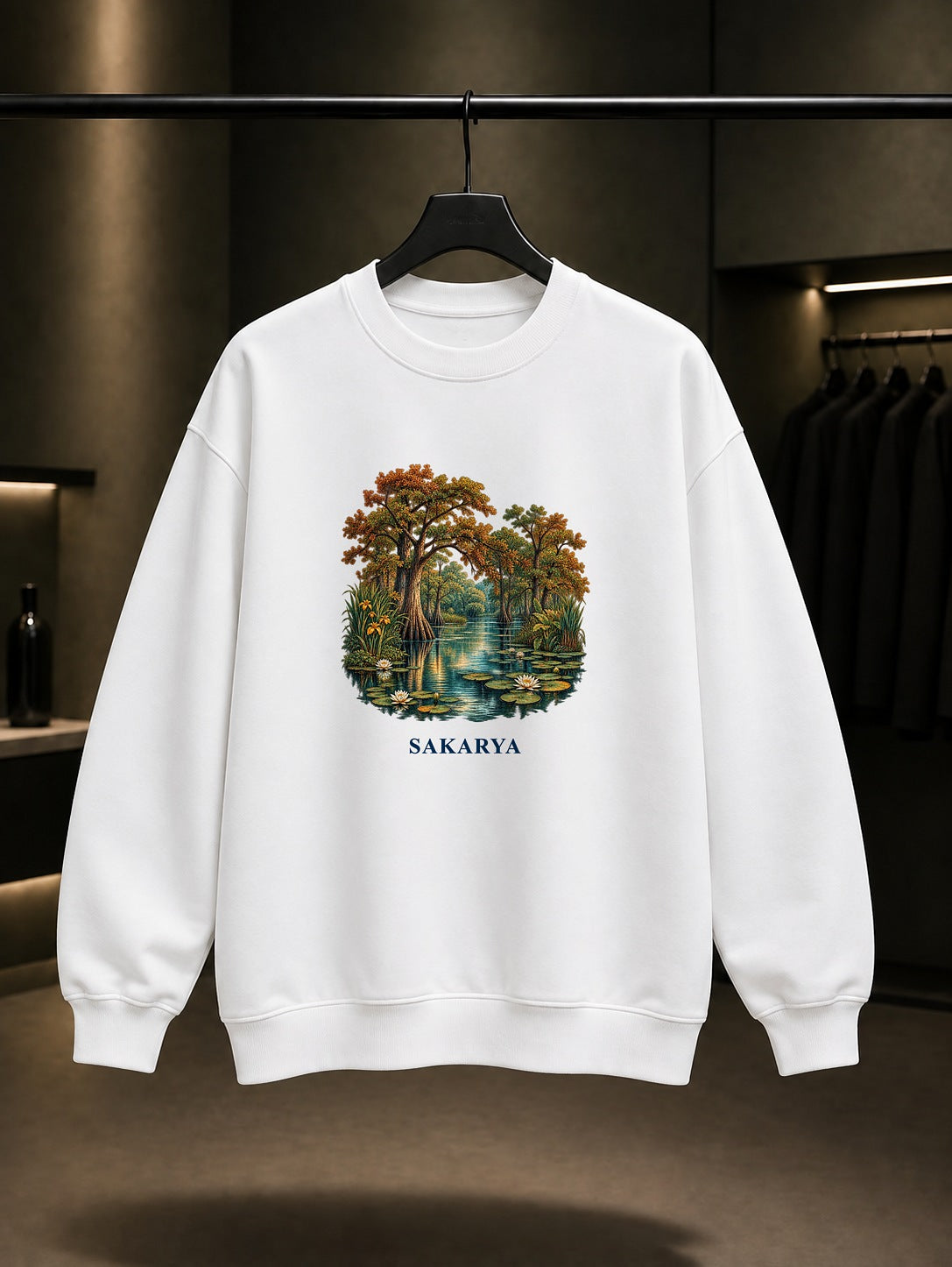 Sakarya Acarlar Longozu baskılı beyaz sweatshirt