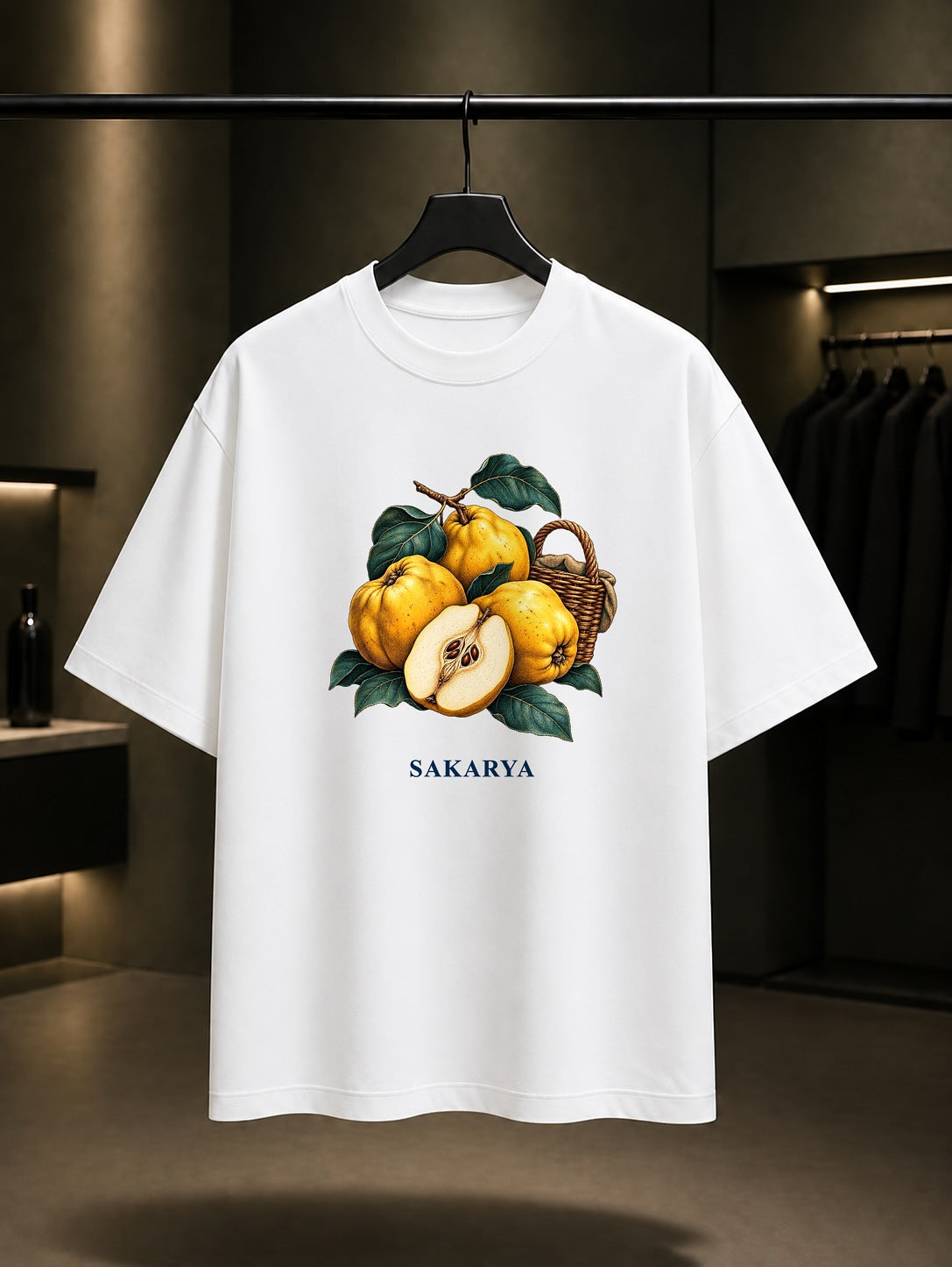 Sakarya Ayva baskılı beyaz t-shirt