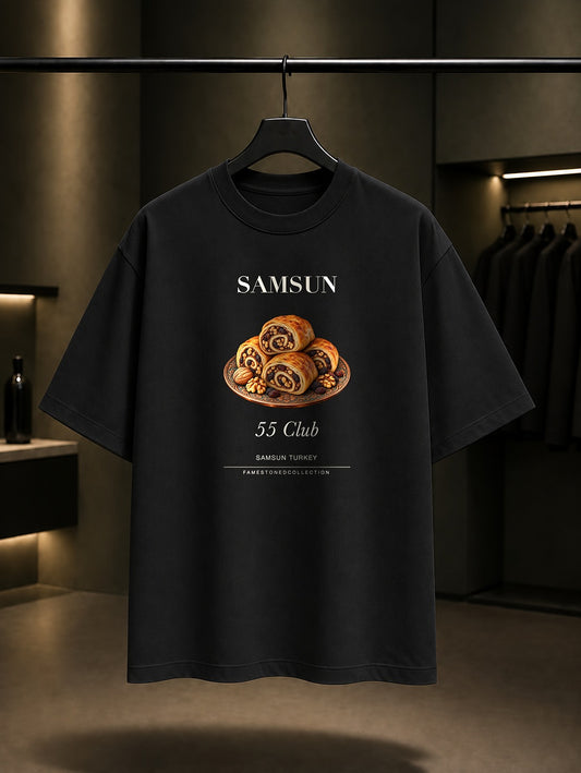Samsun Nokul 55 Club baskılı siyah t-shirt