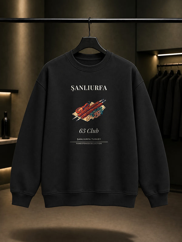 Şanlıurfa Urfa Kebabı 63 Club Sweatshirt Siyah