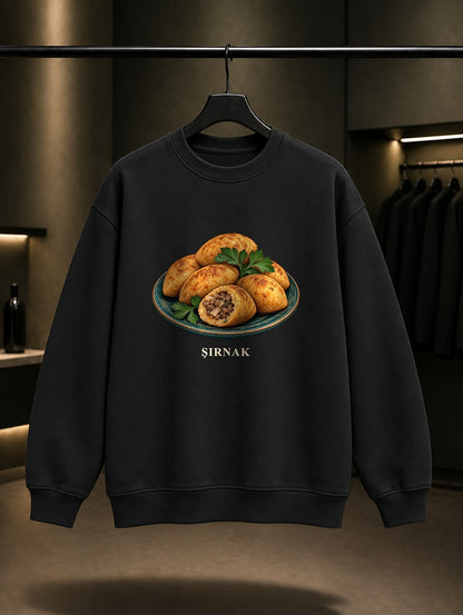 Şırnak Kutlik baskılı siyah sweatshirt