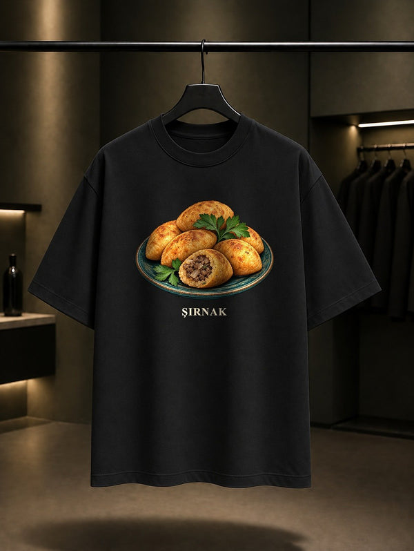 Şırnak Kutlik baskılı siyah t-shirt