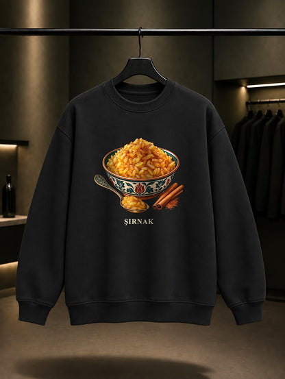 Şırnak Birinzer baskılı siyah sweatshirt