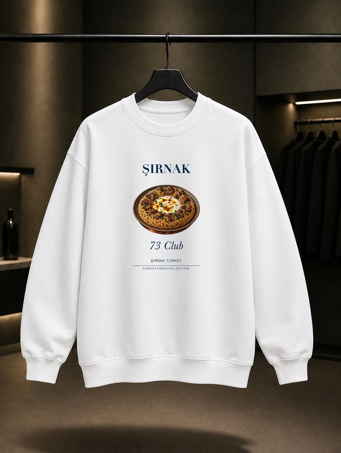 Şırnak Serbidev 73 Club baskılı beyaz sweatshirt