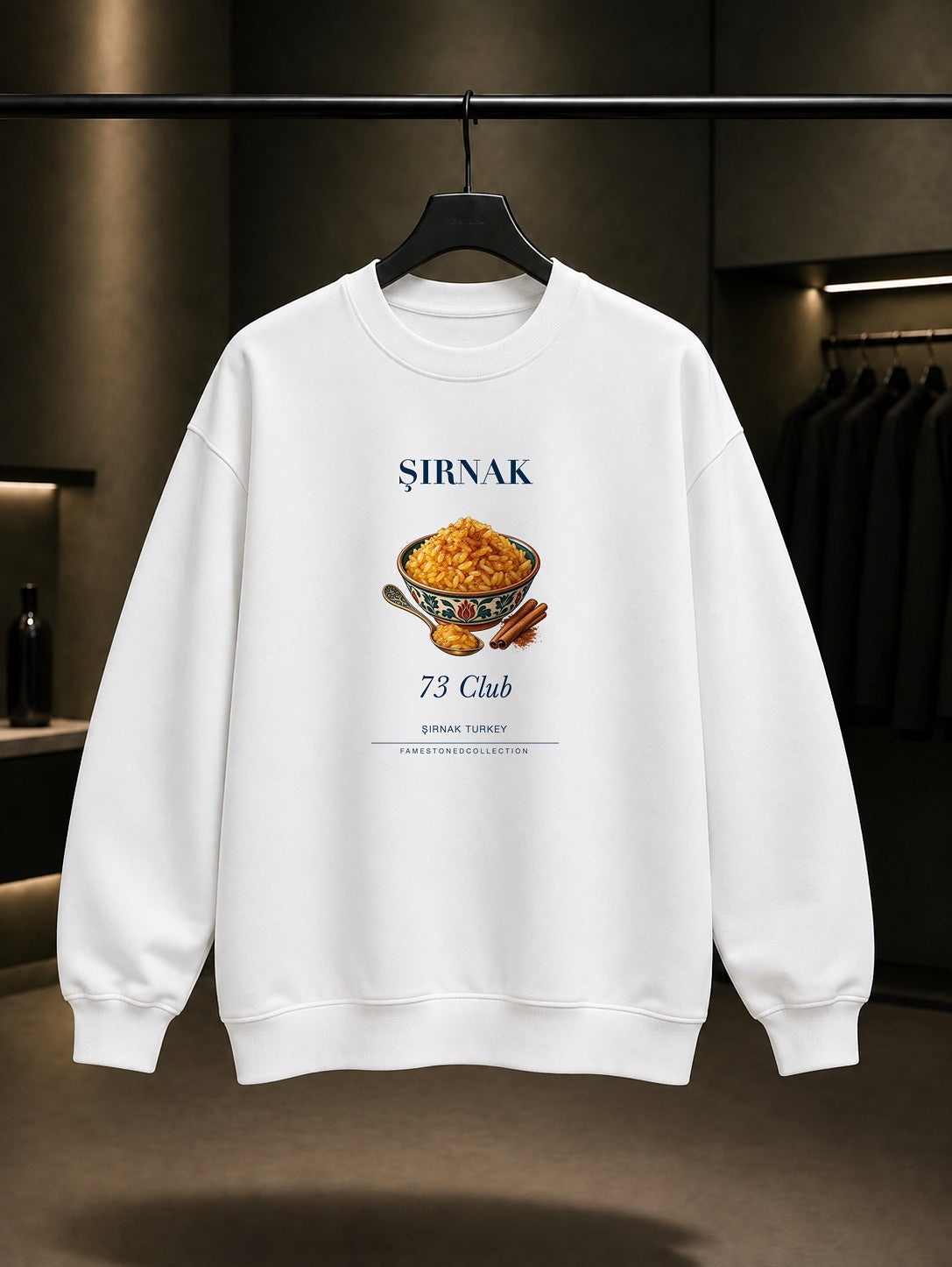 Şırnak Birinzer 73 Club baskılı beyaz sweatshirt