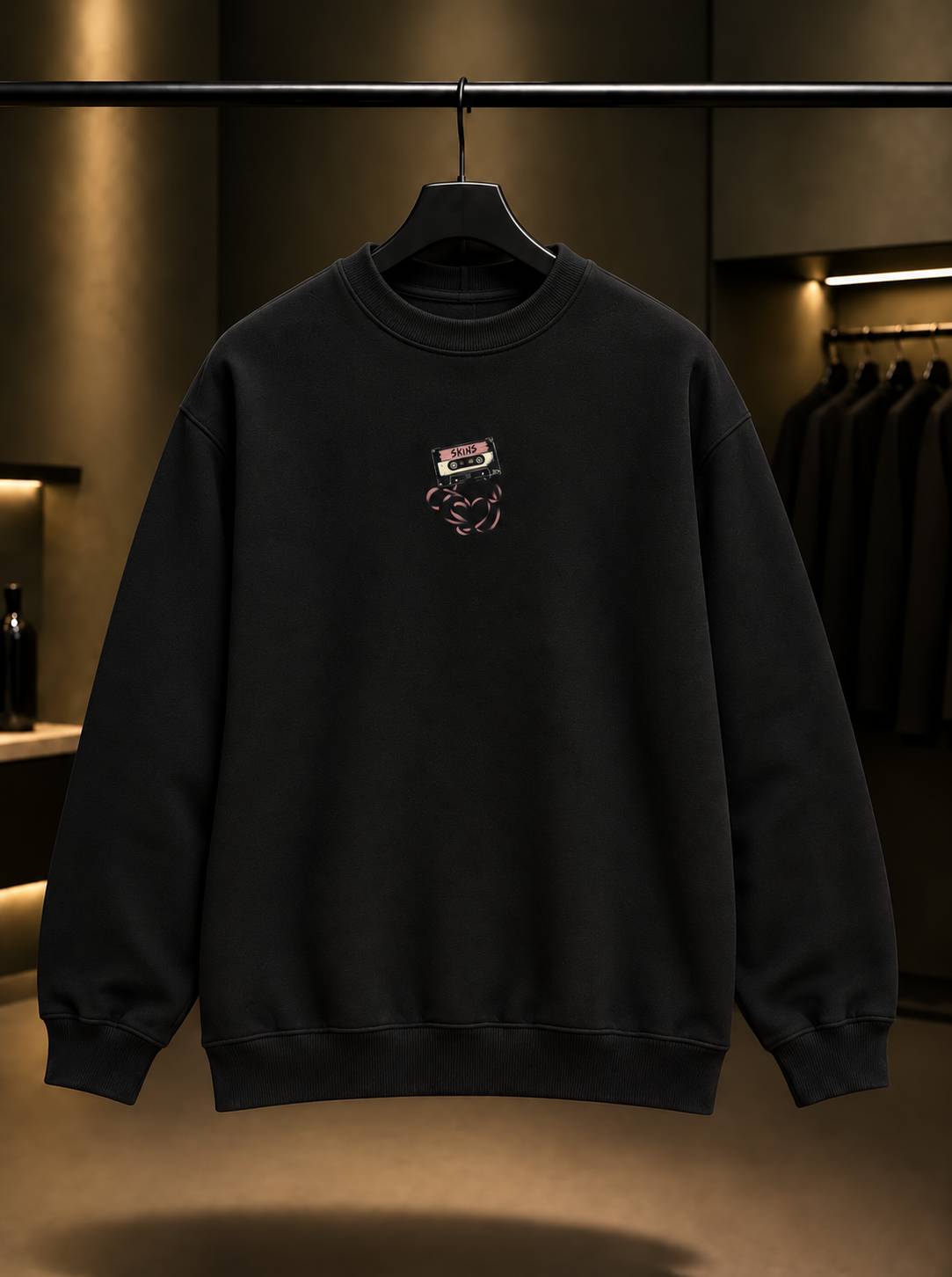 Skins Mini Cassette Sweatshirt — Siyah