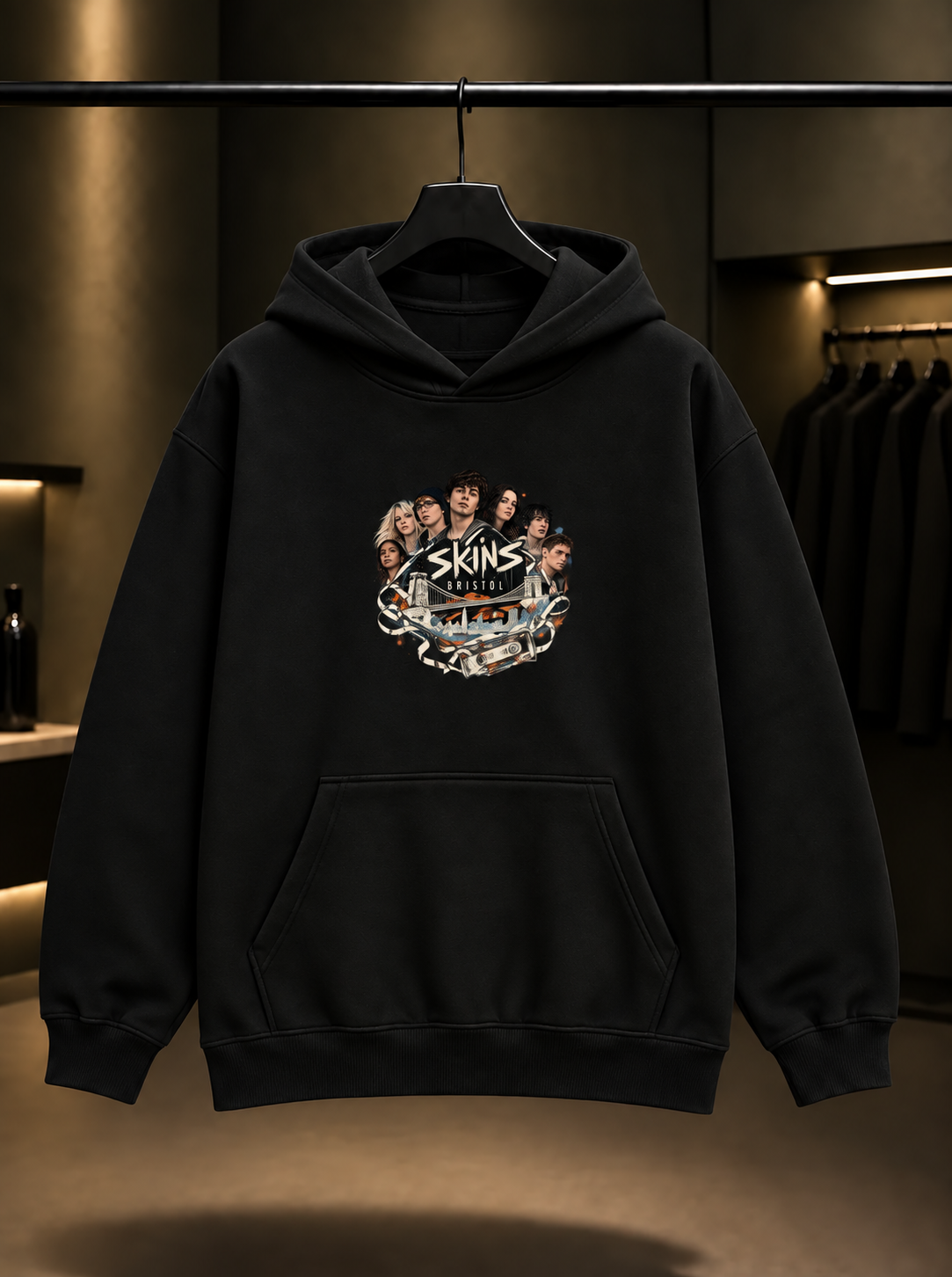 Skins Bristol Kapüşonlu Sweatshirt — Siyah